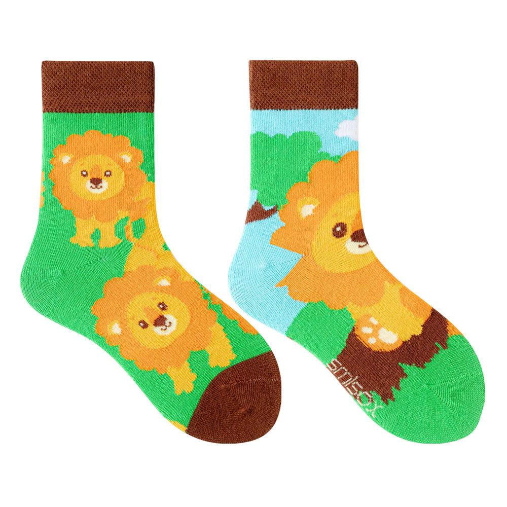 Children's Asymmetrical Cartoon Mid-Calf Socks - Colorful Parent-Child Style, Trendy Fashion for Kids