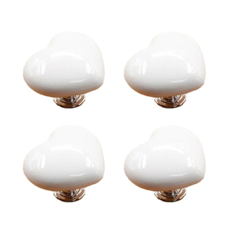 4PCS Toilet Press Button Heart Shaped Press Tank Push Buttons Creative Bathroom Accessory