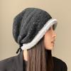 Autumn and Winter Stacking Hat Windproof and Warm Head Hat Fleece Thickened Hat Women's Cold Hat
