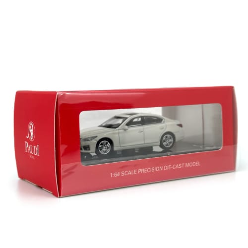 Paudi Model 1/64 Infiniti Q50S Miniature Car Collection, White, Finished Product