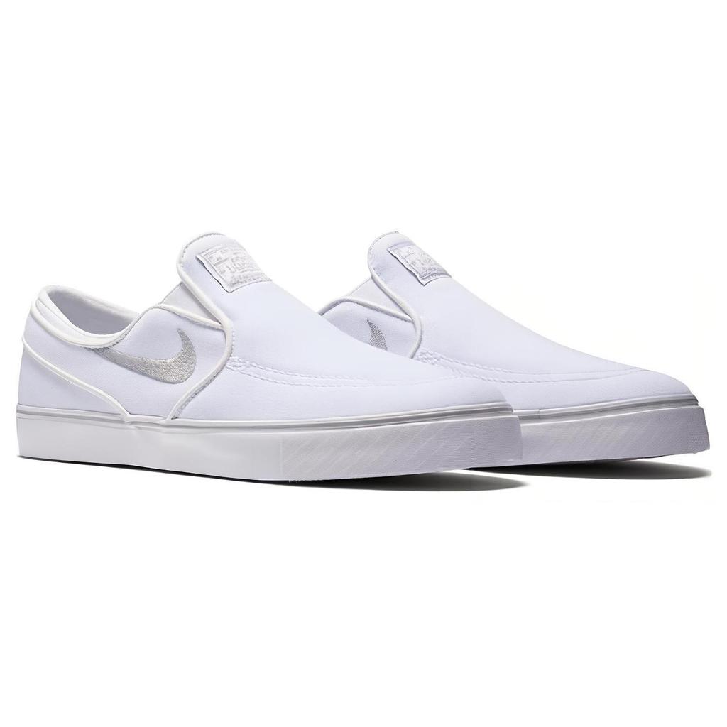 Nike SB Zoom Stefan Janoski Odolné proti oděru Prodyšné Nízké Skateboardové boty Pánské Bílé 831749-100