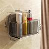  Plastic Wall Mounted Storage Organizers Wall Mounted Storage Shelf Adhesive Organizers Holder for Various Flat Surfaces