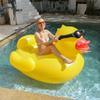 Summer Swimming Circle Inflatable Yellow Duck Mounts Glasses Duck Water Hanging Bed Outdoor Swimming Water Floating Bed Adult