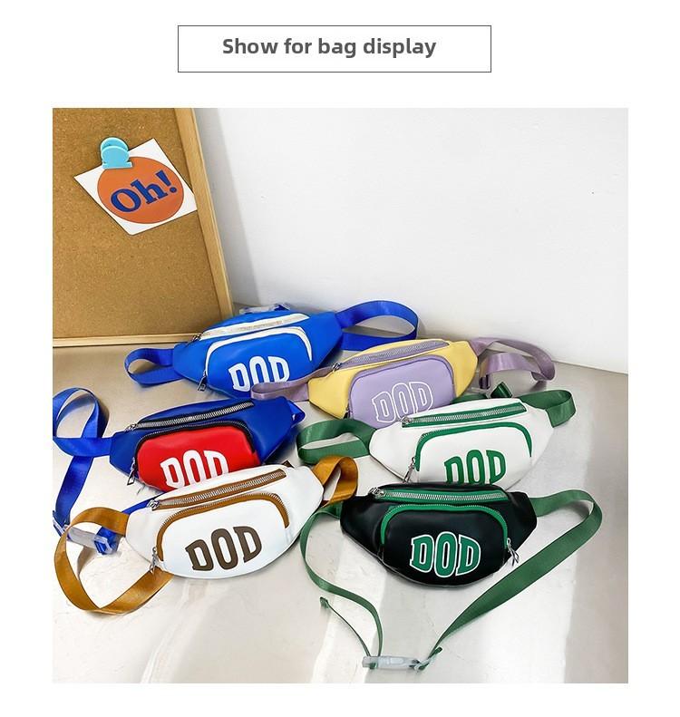 Waist Letter Printed Bag One Shoulder Crossbody Adjustable Strap Shoulder