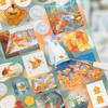 Japanese Food Old Dream Core Style Sticker Book: 20 Instant Flash Frame Cut-out Film Sheets for Journaling and Collage