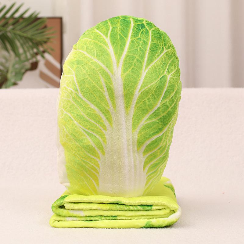 Creative Fruits And Vegetables Cabbage Green Peppers Pillow Blanket Plush Toys Home Sofa Pillow Cushion Muppet Doll