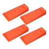 4 Pcs 5.5 Inch Wood Cutting Wedge Orange Prefessional Direction Guide Plastic Tree Cutting Wedge Spiked Wedge