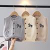 2026 Spring/Autumn Toddler Boys' Knitted Sleeveless Cardigan Vest (Ages 1-5)
