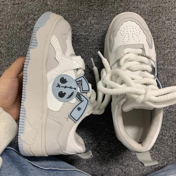 Original Color Matching Thick Baseplate Shoes Female Versatile Student Wear-resistant Sports Shoes Female