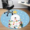 1pc Christmas Dog Office Round Area Rug, Indoor Mat Suitable For Office, Under Office Chairs Bedroom Living Room Home Decor, Room Deco200