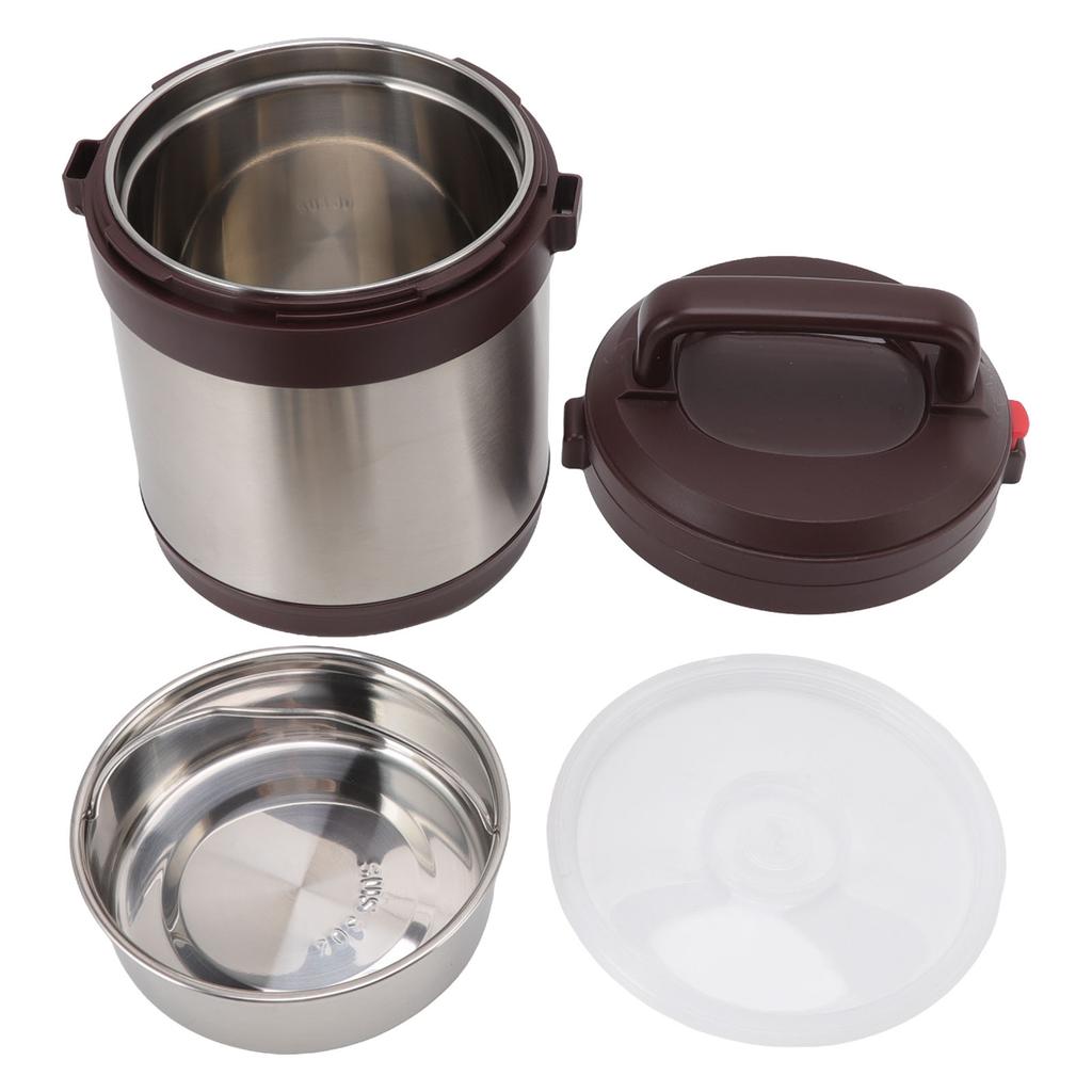 1.3L Vacuum Insulated Lunch Box 304 Stainless Steel Food Container Portable Bento Box for Student Office Worker