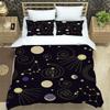 Universe Planets Decor Duvet Cover, Outer Space Theme Comforter Cover Teens Kids Starry Sky Series Quilt Cover Soft Bed Cover
