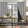 100% Blackout Curtains with Coated Lining Thermal Insulated Sun Blocking Rod Pocket Curtains for Bedroom Living Room Home Decor