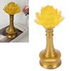 LED Flower Lamp Resin Metal USB Rechargble Buddhistic Lamp Flower Night Light for Display Decoration Faith Supplies