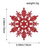 10CM Plastic Snowflake Christmas Tree Decorations - Hollow Powdered Snowflake Pendants
