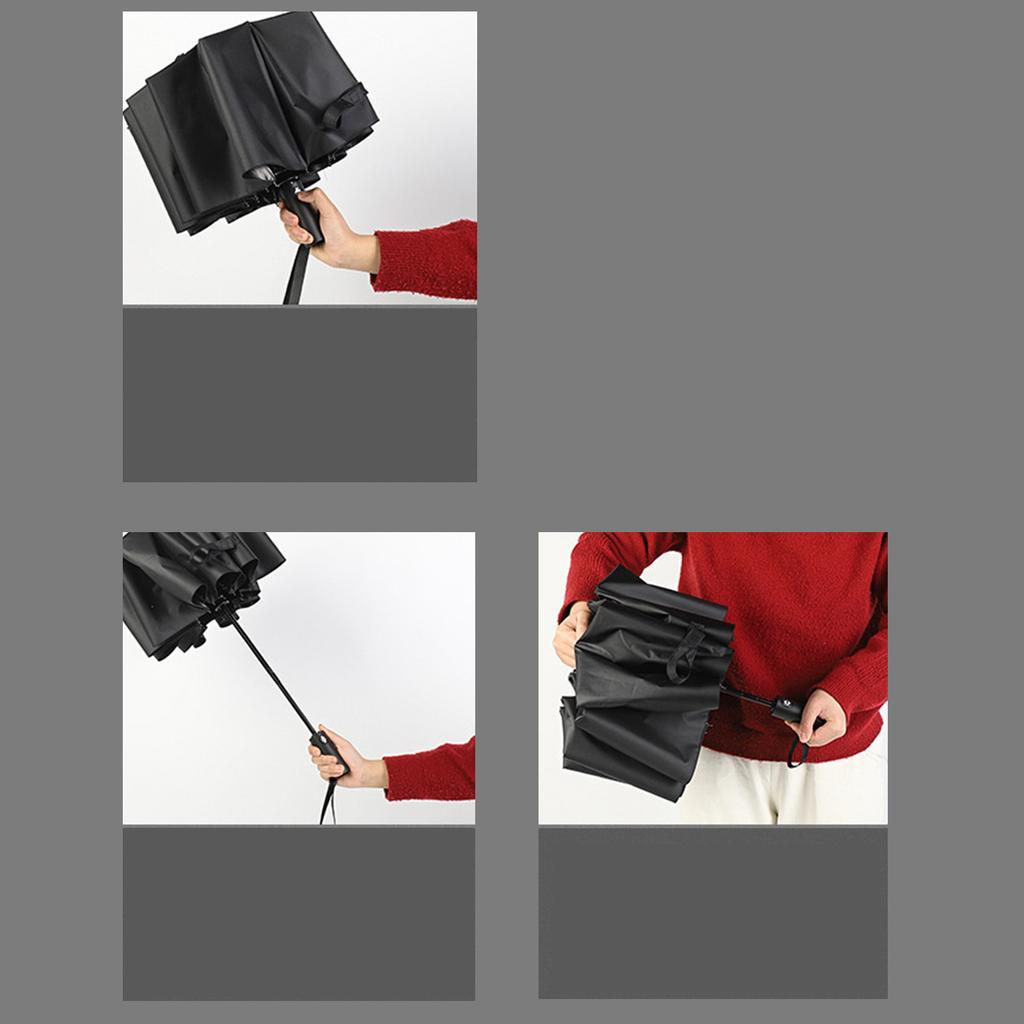 Sun Rain Umbrella 12 Ribs Windproof Auto Open Close Dual Use Portable Folding Umbrella