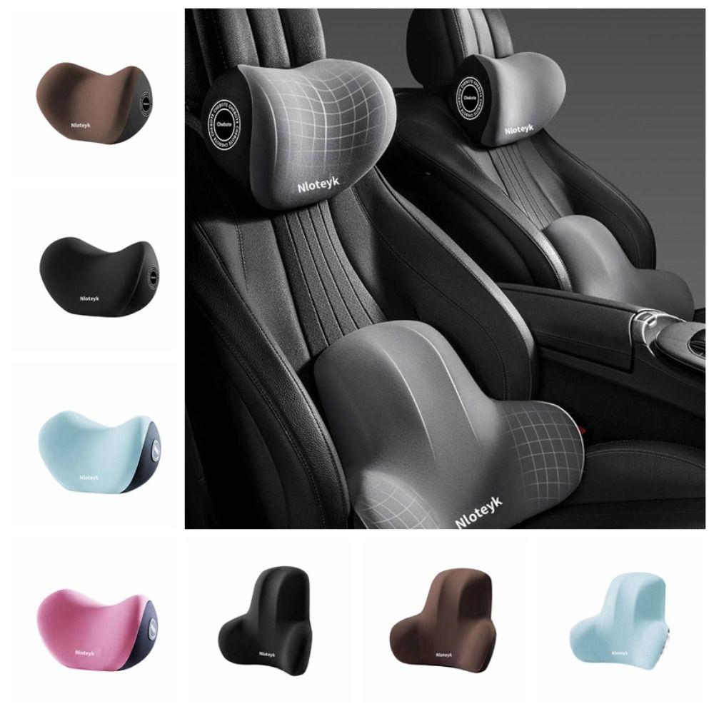 Polyester Fiber Car Neck Pillow Adjustable Protective Lumbar Support  Car Interior Ornaments