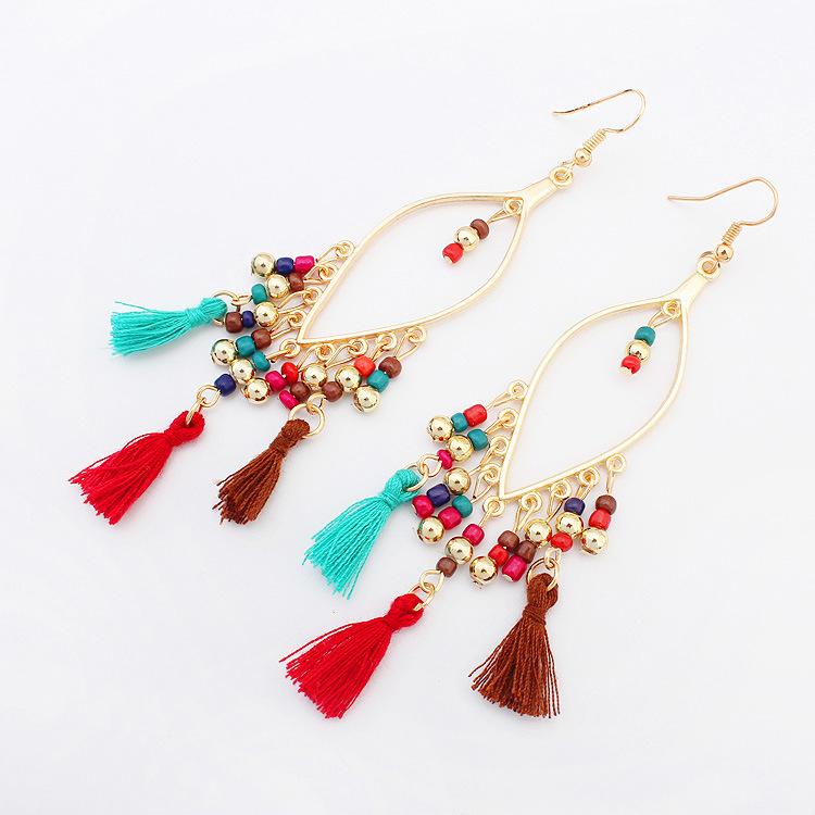 

Super Fairy New Products Popular Bohemian Fashion Ethnic Style Tassel Earrings Long Retro Women s Earrings Earrings