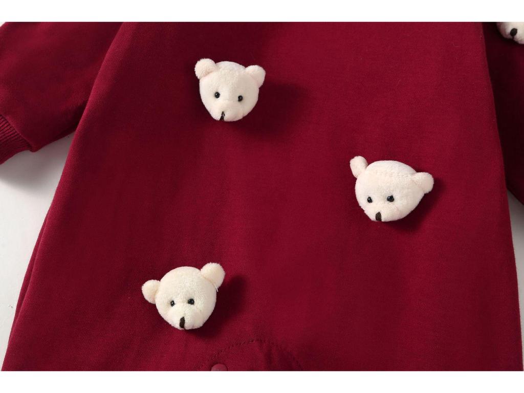 Korean-Style Baby Winter Sweater: Plus Velvet, Thickened, Perfect for Crawling and Outdoor Wear In Autumn and Winter.