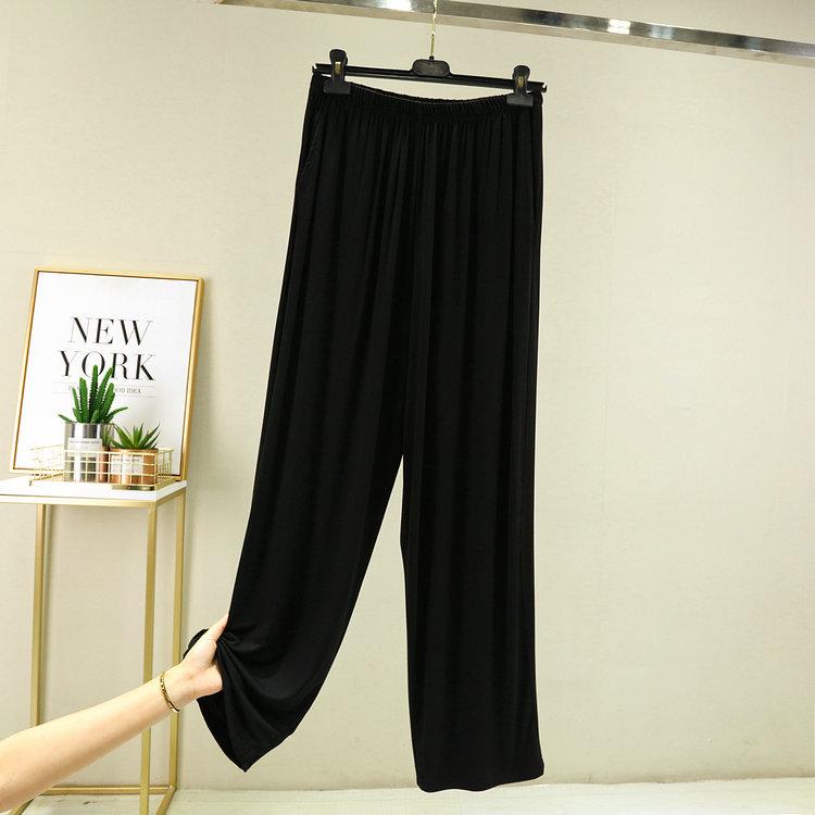 Pánské letní volné modální kalhoty - Lehké, všestranné, s vysokým pasem, široké pyžamové kalhoty s kapsami