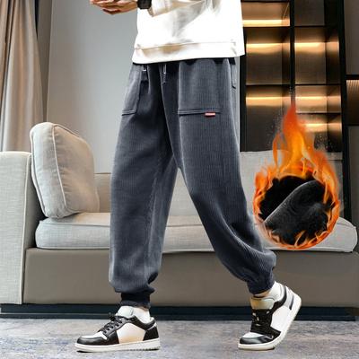 Autumn Winter Corduroy Sweatpants Men Baggy Joggers Fashion Streetwear Loose Casual Harem Pants Plus SIze