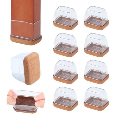 

Прямоугольные накладки на ножки стульев ZDDLOINP, набор из 8 штук, защита от царапин, защита от шума, противоскользящие, колпачки для ножек стульев с фетровым дном для стульев, столов и письменных столов, Пре