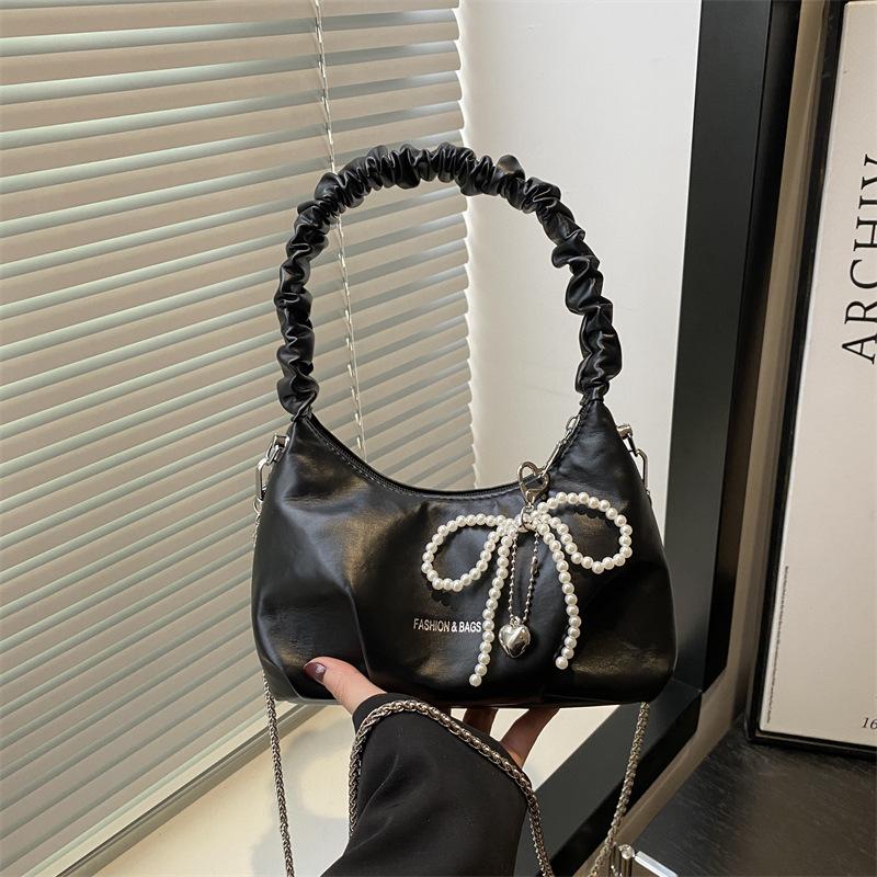 Soft Leather Portable Pleated Cloud Bag Women's New Textured Messenger Bag Versatile Women's Bag Shoulder Bag
