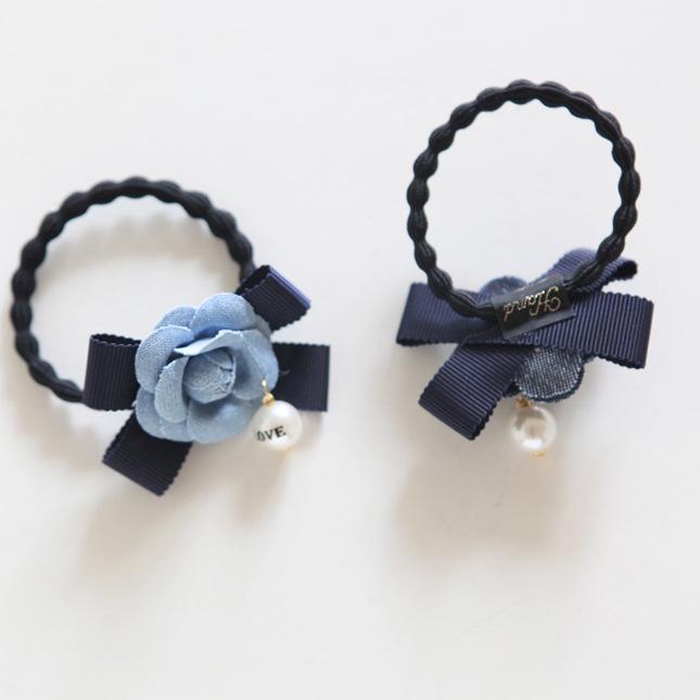 Cloth Pearl Flower Hair Rope