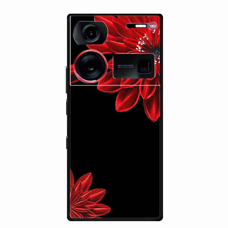 6.8" For ZTE Nubia Z60 Ultra Case Shockproof Black Silicone Soft Phone Case For ZTE Nubia Z60 Ultra Back Cover Case Cute Cartoon