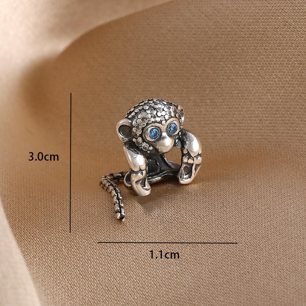 New 925 Silver Puppy Panda Bee Hedgehog Pendant, Suitable for European Bracelet DIY Exquisite Jewelry