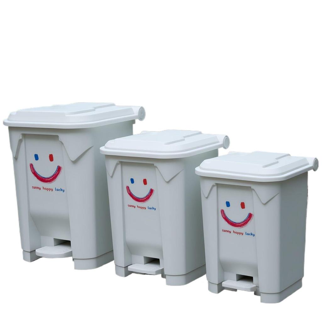 Large Foot-Pedal Trash Can with Lid for Kitchen, Office, Outdoor, Household, and Catering Use