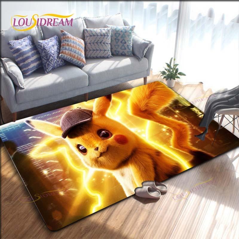 Anime Pokemon Pattern Carpets Living Room Anti-Skid Pikachu Area Rug Kids Bedroom Mats Yoga Mat Large Carpet Decor