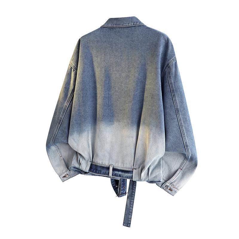 High Street Fashion Washed Denim Jacket – Stylish, Versatile, and Loose Fit