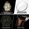 POEDAGAR Original Fashion Men's Watches Leather Date Week High Quality Quartz Men Wristwatch Waterproof Luminous Business Watches For Man Male Reloj
