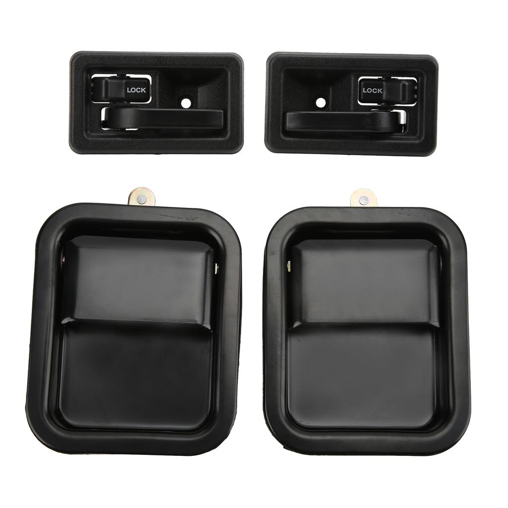 Außen Innen Tür Griffe Set Vorne Links Rechts 55176476AC Ersatz für Jeep Wrangler YJ