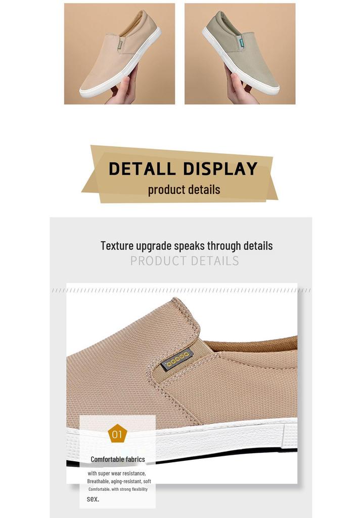2025 Men's Breathable Canvas Board Shoes - Lightweight, Casual, Comfortable Mesh Sneakers