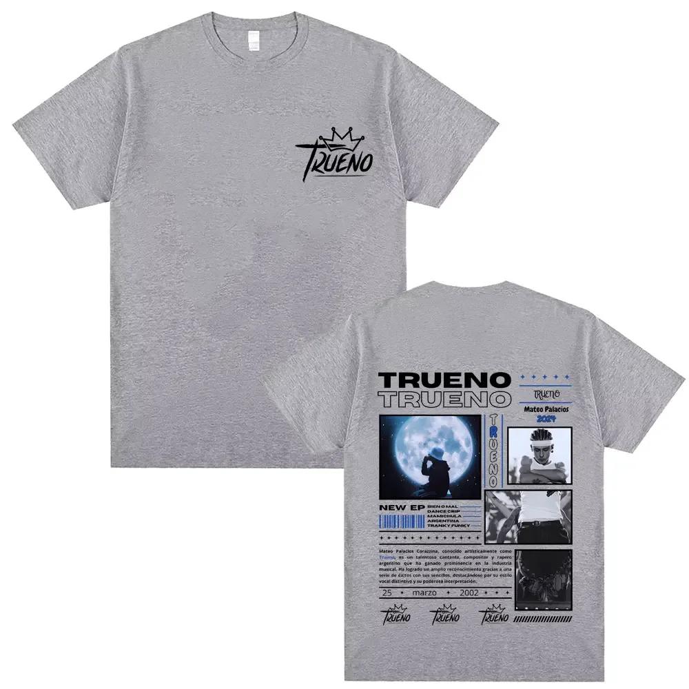 T-shirt Décontracté en Coton Oversize pour Homme Femme Unisexe T-shirts de Haute Qualité Rapper Trueno T-shirt Graphique Mâle Mode Hip Hop T-shirts