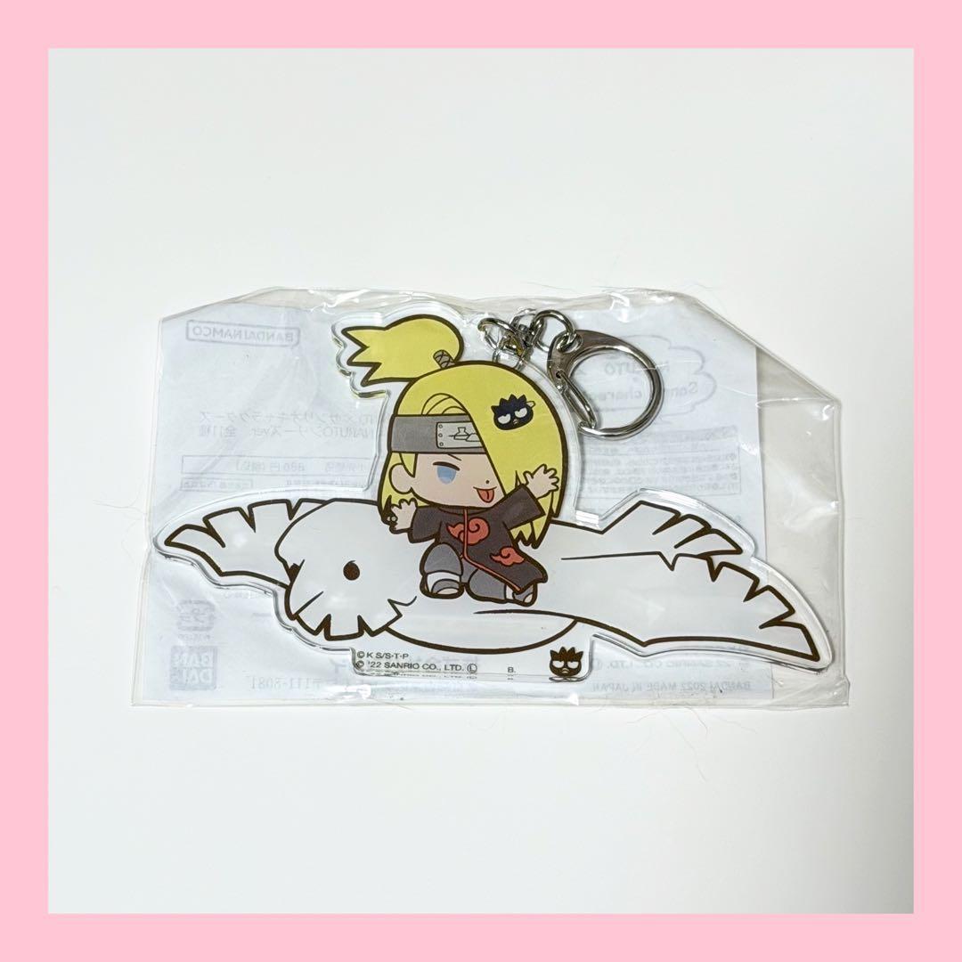 Used NARUTO Sanrio Collaboration Deidara Badtz Maru Acrylic Keychain Acsta