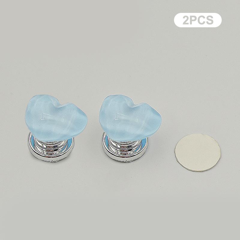 2 Pieces Heart Shaped Toilet Pressers Love Toilet Press Button Tank Press Switch Tank Button Nail Protector Bathroom Decoration