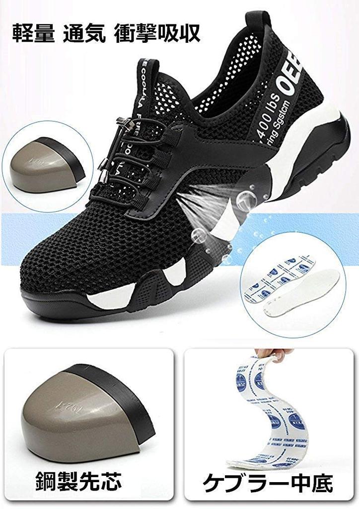 Blue Pomelo Safety Work Sandal Sneakers with Breathable Toe Kevlar Size Men's Mesh, Cap, Midsole, Lightweight, Summer-Friendly, Unisex, Black, 26.5