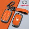 Zinc Alloy Car Smart Remote Key Case Cover Protection Shell For Honda 2022 2023 2024 Civic Accord CR-V HR-V Keychain Accessories