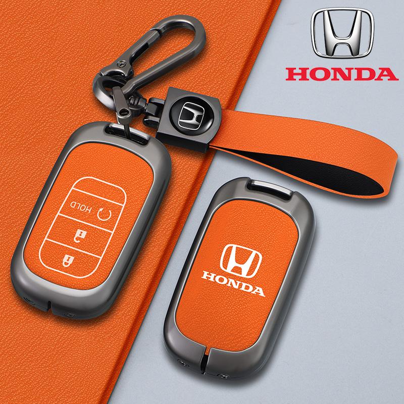 Zinc Alloy Car Smart Remote Key Case Cover Protection Shell For Honda 2022 2023 2024 Civic Accord CR-V HR-V Keychain Accessories