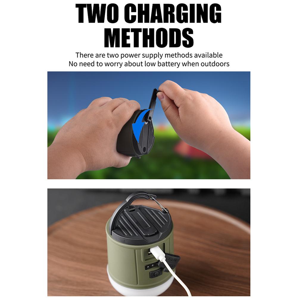 Camping Lantern 2400mAh Rechargeable Battery Torch With 9 Light Modes Portable Electronic Emergency Lamp For Outdoor Camping Hiking