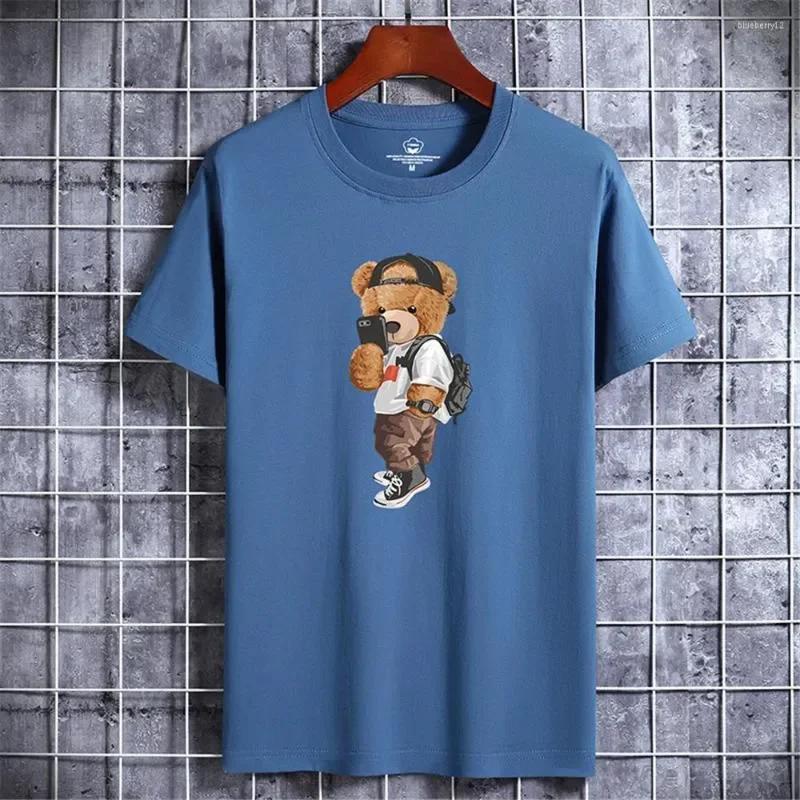 High Quality 100% Cotton T-shirt Summer Oversized Round Neck Men Short Sleeve Brand Pattern Printed Women Tee Sports Fitness Top