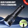 4LED outdoor ultra bright emergency flashlight with 3 lighting modes. Rechargeable aluminum alloy flashlight for work and hiking