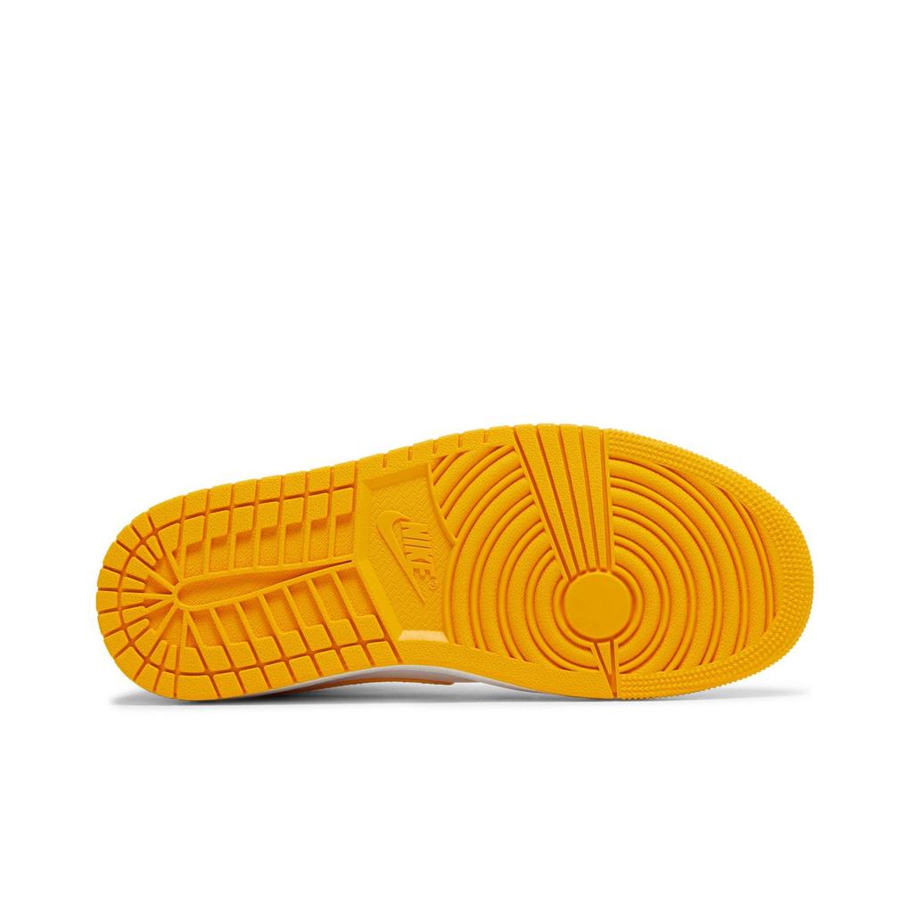 Womens Air Jordan 1 Mid 'University Gold' (women's sizes) White / White / University Gold Vintage Basketball Shoes BQ6472 117