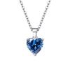 3Pcs Romantic Heart Cubic Zirconia Jewelry Combo Set Necklace Earrings Ring Perfect For Daily Or Formal Occasions
