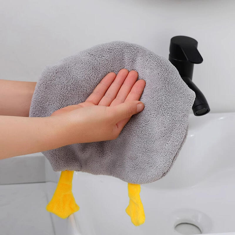 Microfiber Duck Kitchen Towel with Hook