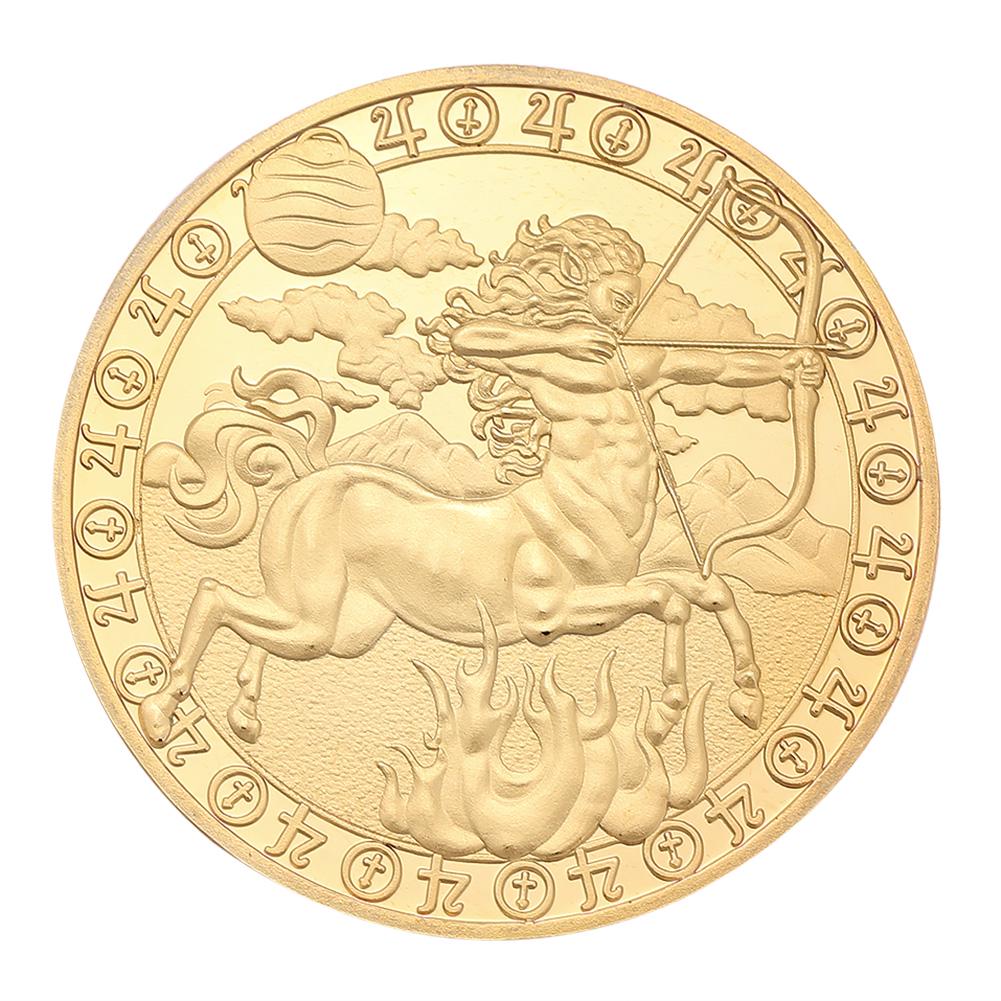 Gold Plated Physical Coin Limited Editions Exquisite Commemorative Medal Precious Metal Finish Zodiac Coins for Friends Family