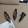 Spring/Summer New Style Fashionable Silver Pointed-toe High Heels Women's Elegant Bow Shallow Mouth Floating Single Shoe Dress